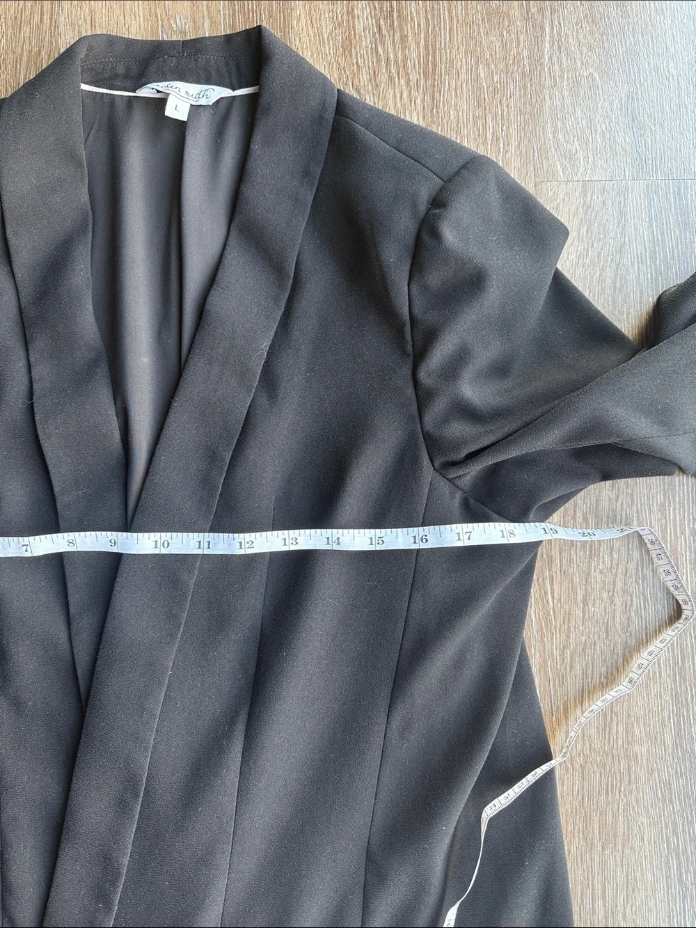 Women’s Black Open Front Blazer
